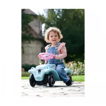 BIG Bobby Car stumjamā braucamrīka, 1 lietotājam, 4 riteņi, rozā/tirkīza