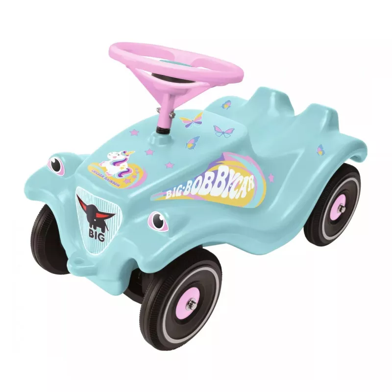 BIG Bobby Car stumjamā braucamrīka, 1 lietotājam, 4 riteņi, rozā/tirkīza