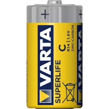 Varta Superlife C vienreizlietojamā cinka-oglekļa baterija, C izmērs, 1,5 V, 50 mm