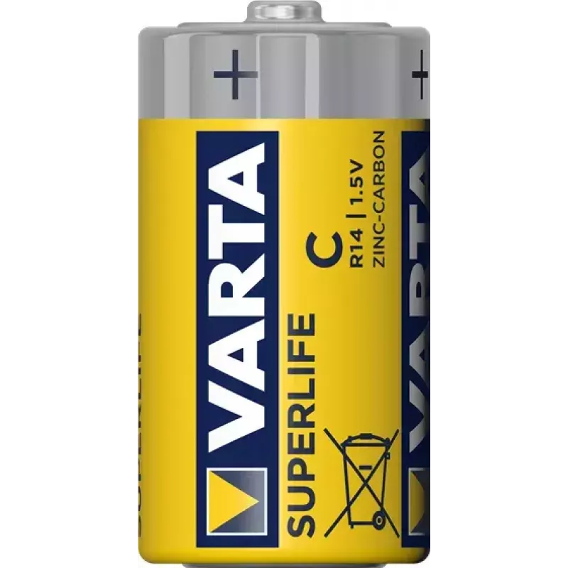 Varta Superlife C vienreizlietojamā cinka-oglekļa baterija, C izmērs, 1,5 V, 50 mm