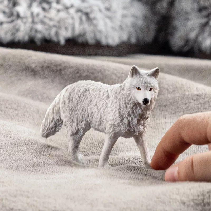 Figūra Schleich Wilk Polarny 14880 – dzīvnieku figūriņa, detalizēts plastmasas modelis, kolekcionējama rotaļu figūra