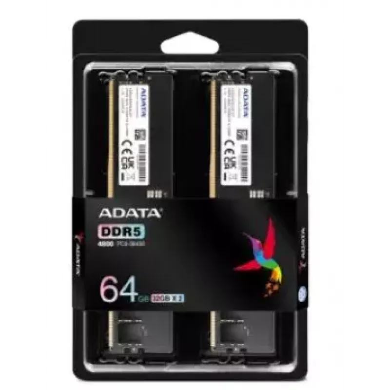 ADATA Premier DDR5 4800MHz 64GB (2x32GB) UDIMM atmiņas RAM moduļa komplekts (AD5U480032G-DT)