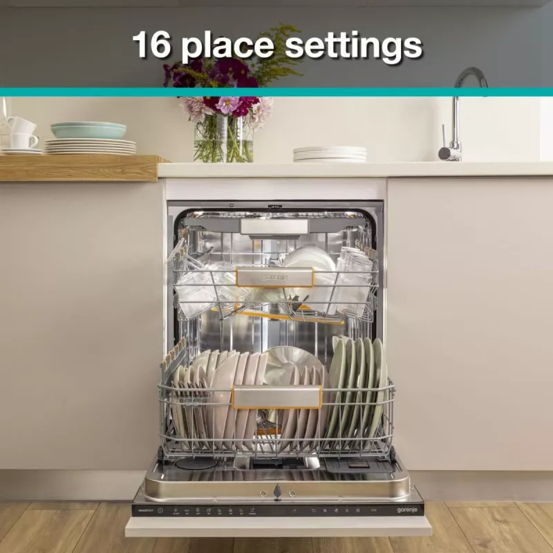 Gorenje GV663A66 pilnībā iebūvējams 16 galda piederumu komplekti