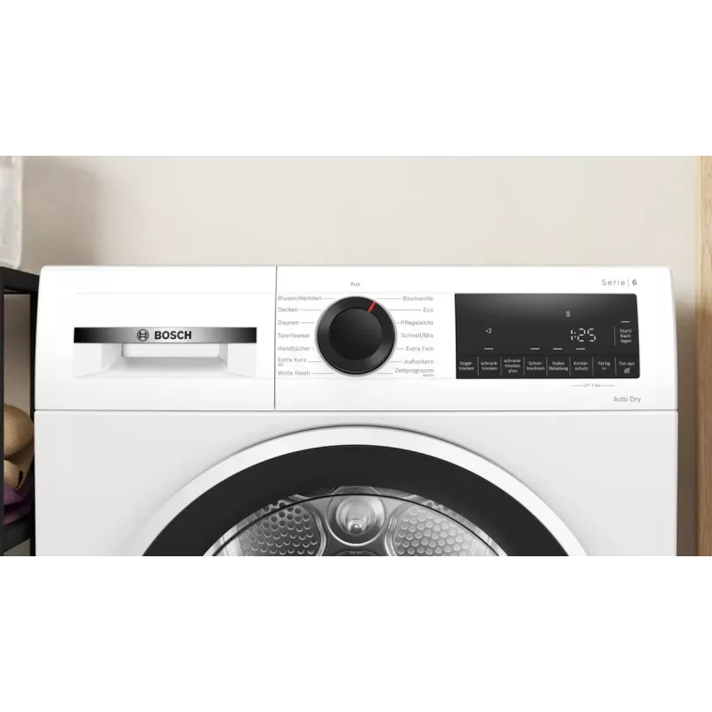 Bosch Serie 6 WQG241001 veļas žāvētājs Brīvstāvošs Ar priekšējo ielādi 9 kg Balts