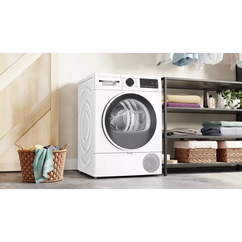 Bosch Serie 6 WQG241001 veļas žāvētājs Brīvstāvošs Ar priekšējo ielādi 9 kg Balts