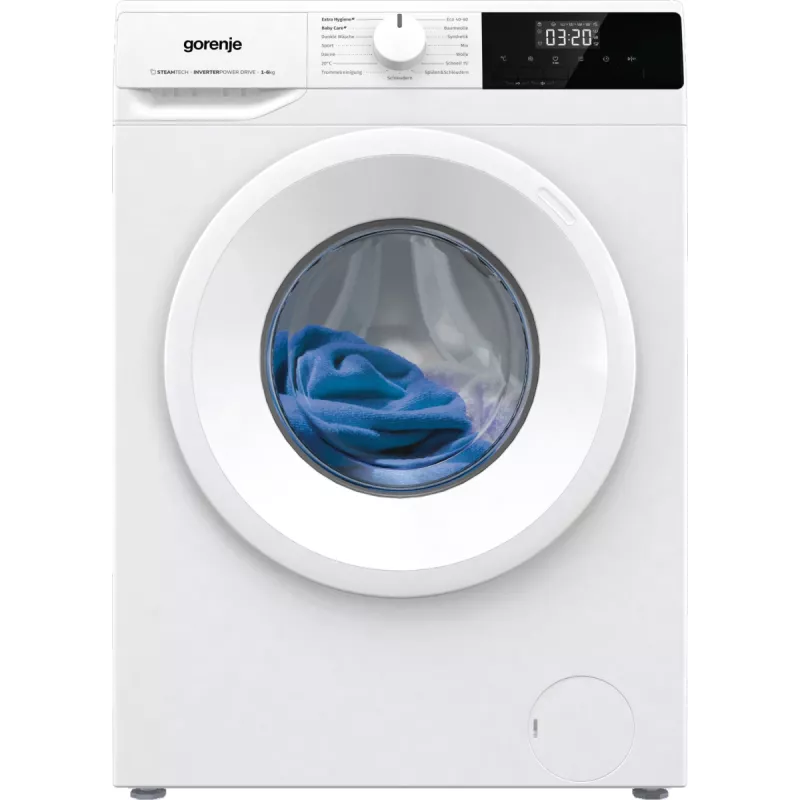 Gorenje WNHPI62SCPS/DE veļas mašīna Ielādējama no priekšas 6 kg 1200 RPM Balta