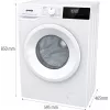 Gorenje WNHPI62SCPS/DE veļas mašīna Ielādējama no priekšas 6 kg 1200 RPM Balta
