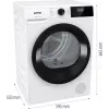 Gorenje DHNE83 veļas žāvētājs Brīvstāvošs Ielādēšana no priekšas 8 kg Balts