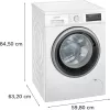 Siemens iQ500 WU14UT71 veļas mašīna ar priekšējo ielādi 8 kg 1400 apgr./min Balta