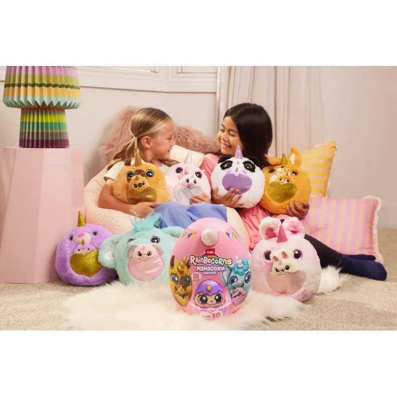 Rotaļlietu figūra Zuru Mamacorn Surprise — kolekcionējama Rainbocorns atsevišķa figūra