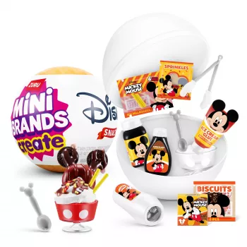 Mini Brands Create Disney Snacks Series 1 kapsula, Virtuve, 8 gadi, Iekļautas baterijas, LR44, Daudzkrāsains