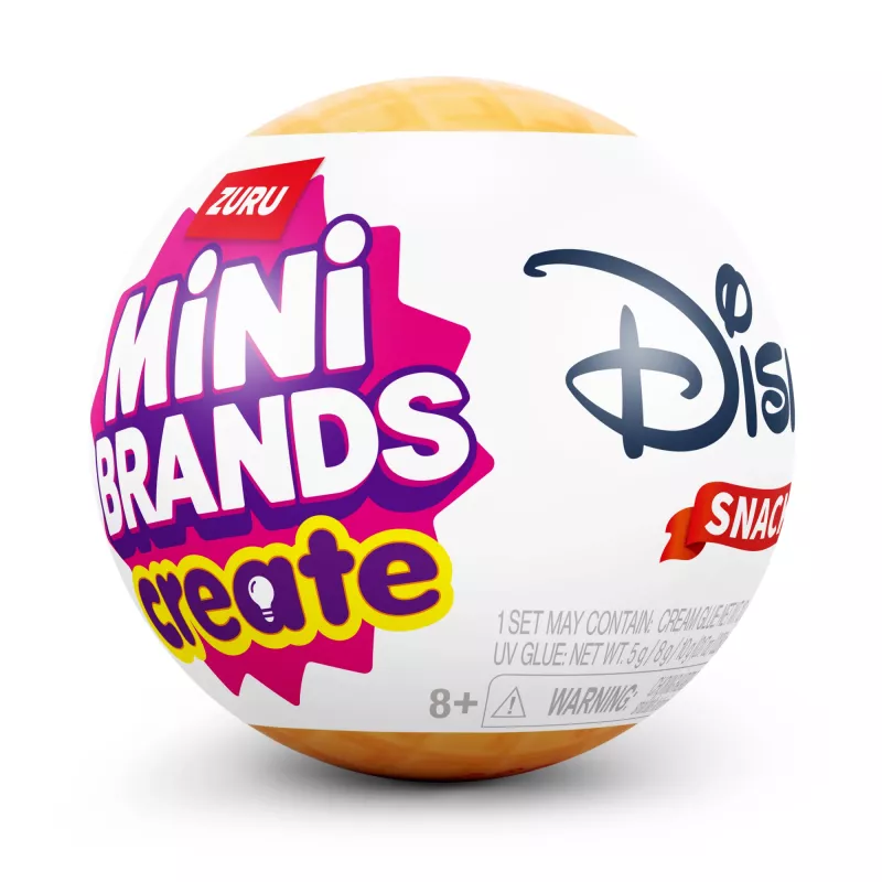 Mini Brands Create Disney Snacks Series 1 kapsula, Virtuve, 8 gadi, Iekļautas baterijas, LR44, Daudzkrāsains