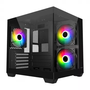Fortron FSP Geh Mini S140 BA micro-ATX / M-ITX PC korpuss, ARGB, melns