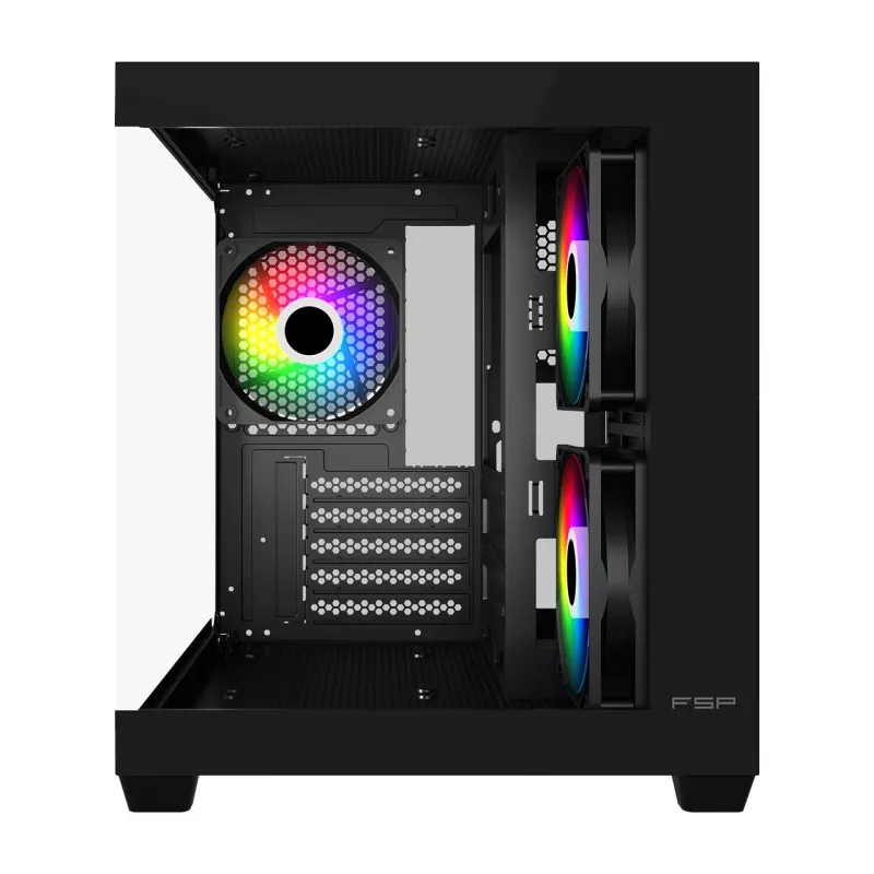 Fortron FSP Geh Mini S140 BA micro-ATX / M-ITX PC korpuss, ARGB, melns