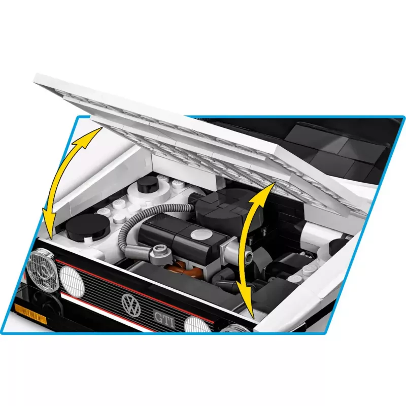 1:12 mēroga modelēšanas komplekts Cobi Volkswagen Golf GTI 1976–1983 Executive Edition — detalizēta būvējama kopija