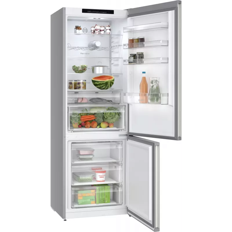 Bosch Serie 4 KGN492IAF ledusskapis-ar saldētavu Brīvstāvošs 440 L Nerūsējošais tērauds
