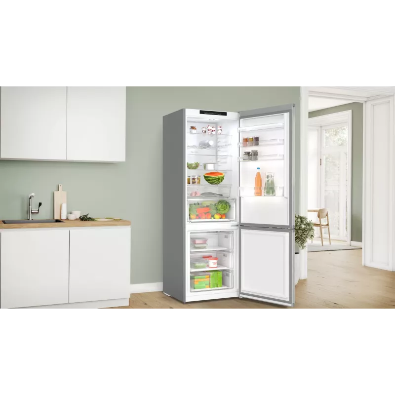 Bosch Serie 4 KGN492IAF ledusskapis-ar saldētavu Brīvstāvošs 440 L Nerūsējošais tērauds