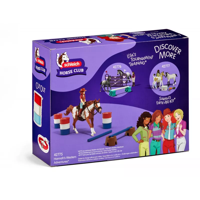 schleich ZIRGU KLUBS Hannas rietumu piedzīvojumi, 5 gadi, Zirgi, Daudzkrāsains, Plastmasa