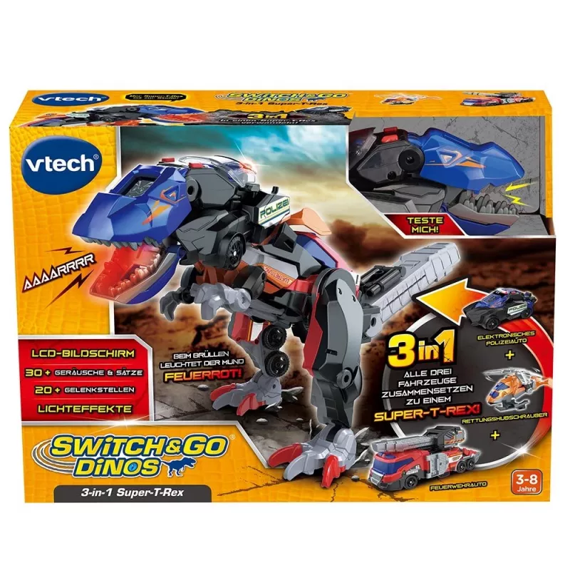 VTech Switch & Go Dinos 549504, 3 gadi, skaņas efekti, daudzkrāsains, 1,24 kg