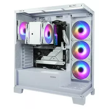 CPU dzesētājs SCYTHE Mugen 6 Dual Fan balta ARGB Edition, divi 120 mm ventilatori, balta apdare