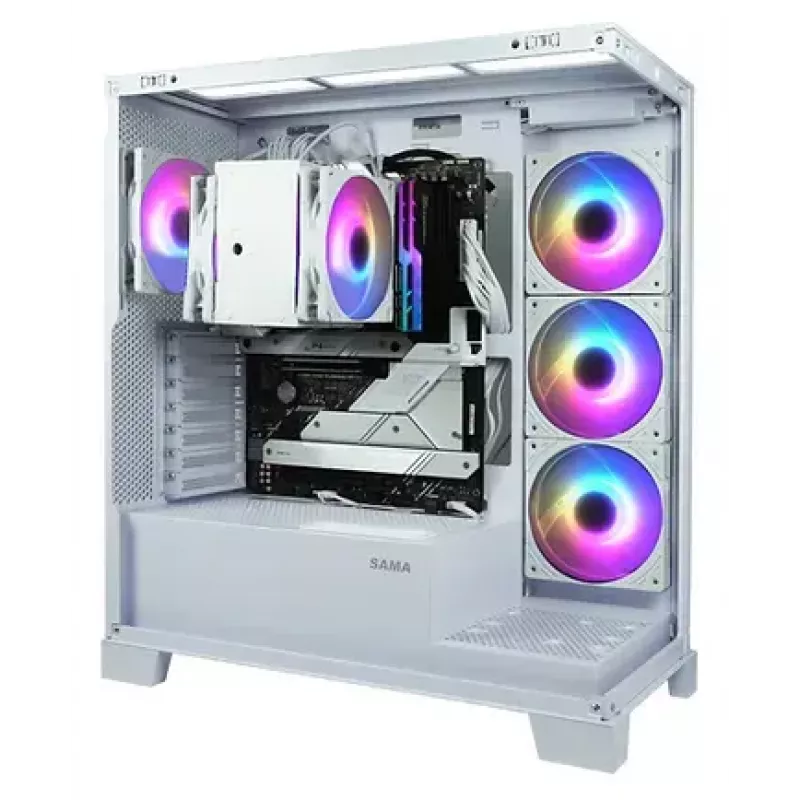 CPU dzesētājs SCYTHE Mugen 6 Dual Fan balta ARGB Edition, divi 120 mm ventilatori, balta apdare