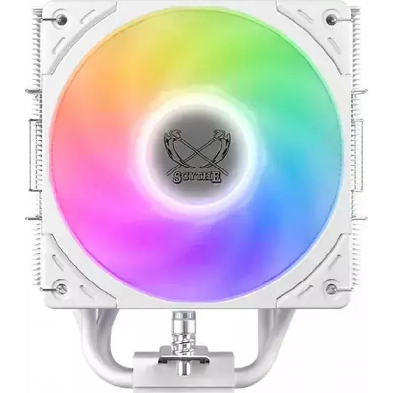 CPU dzesētājs SCYTHE Mugen 6 Dual Fan balta ARGB Edition, divi 120 mm ventilatori, balta apdare