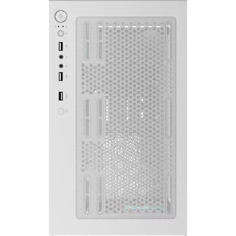 Torņa datora korpuss AEROCOOL Viewport Mini-G-WT-v4 ARGB ar diviem rūdīta stikla paneļiem, balts