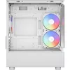 Torņa datora korpuss AEROCOOL Viewport Mini-G-WT-v4 ARGB ar diviem rūdīta stikla paneļiem, balts