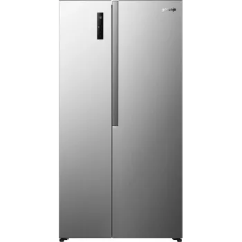 Gorenje Side by side NRS917E41X SI, Brīvi stāvošs, Amerikāņu durvis, Pelēks, 2 durvis, Skārienvadība, LED