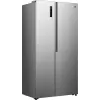 Gorenje Side by side NRS917E41X SI, Brīvi stāvošs, Amerikāņu durvis, Pelēks, 2 durvis, Skārienvadība, LED