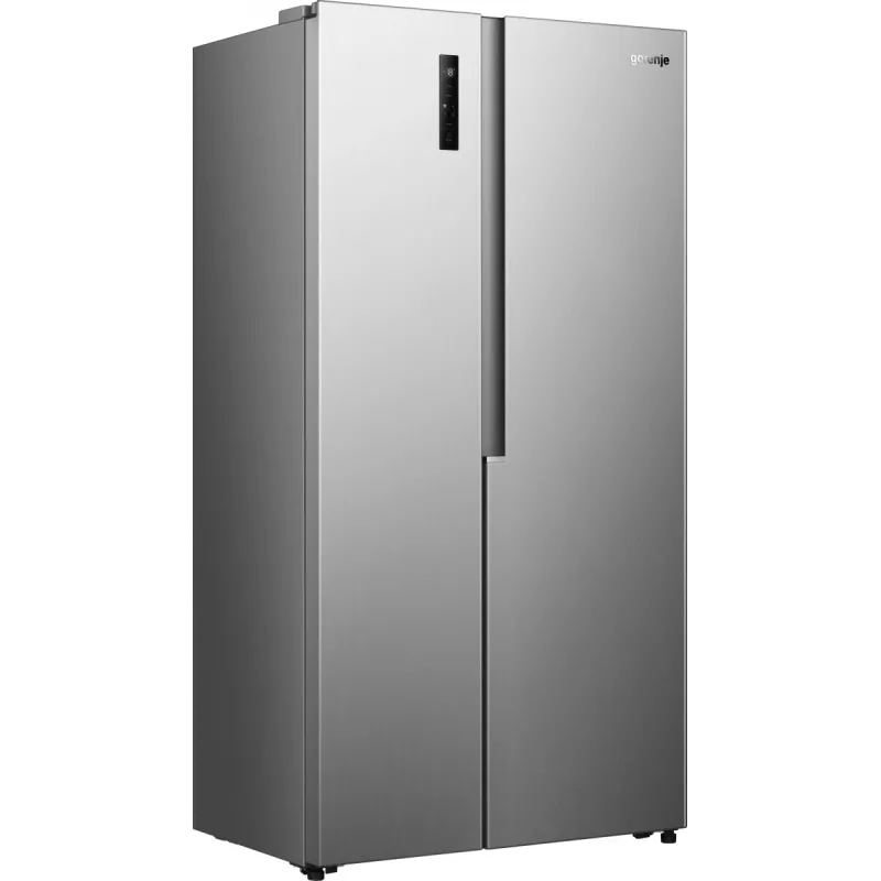 Gorenje Side by side NRS917E41X SI, Brīvi stāvošs, Amerikāņu durvis, Pelēks, 2 durvis, Skārienvadība, LED