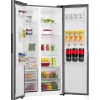 Gorenje Side by side NRS917E41X SI, Brīvi stāvošs, Amerikāņu durvis, Pelēks, 2 durvis, Skārienvadība, LED