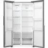 Gorenje Side by side NRS917E41X SI, Brīvi stāvošs, Amerikāņu durvis, Pelēks, 2 durvis, Skārienvadība, LED