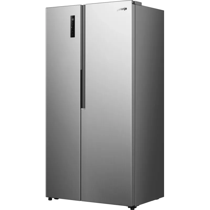 Gorenje Side by side NRS917E41X SI, Brīvi stāvošs, Amerikāņu durvis, Pelēks, 2 durvis, Skārienvadība, LED