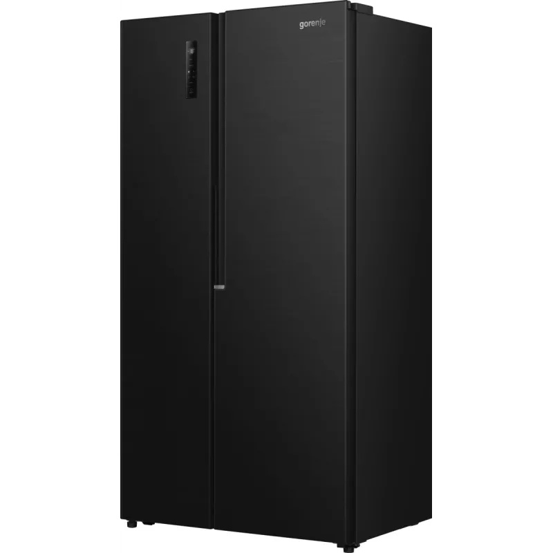 Gorenje HZF55082 NRS917E41BX G400, brīvi stāvošs, American door, melns, 2 durvis, skārienjūtīgs, LED