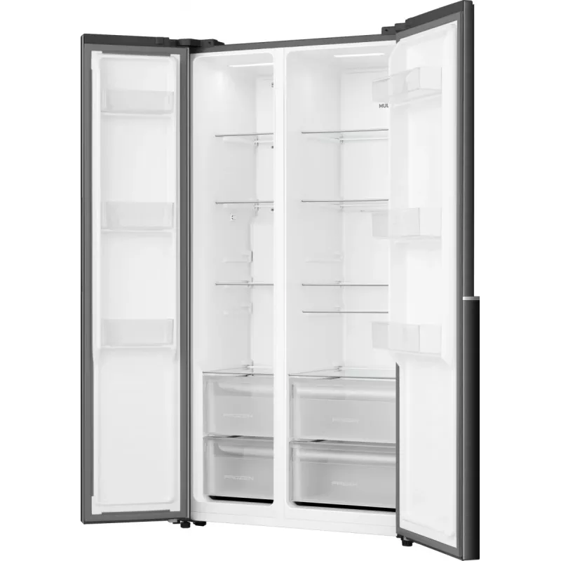 Gorenje HZF55082 NRS917E41BX G400, brīvi stāvošs, American door, melns, 2 durvis, skārienjūtīgs, LED