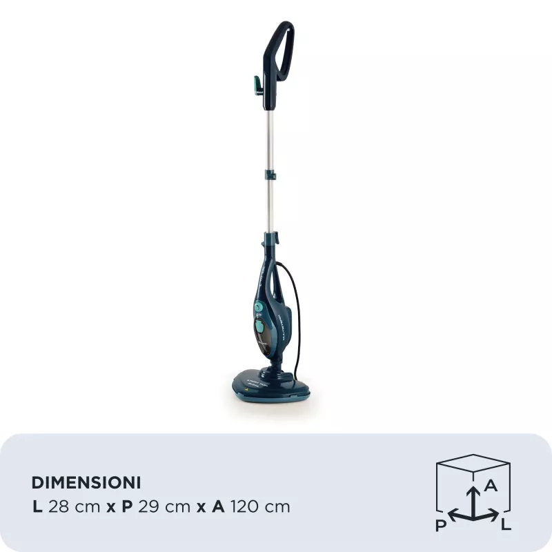 Ariete 4164 Steam mop 10 in 1, tvaika mops, iznīcina 99,9% mikrobus un baktērijas, piederumu komplekts, neierobežots darbības laiks, 1500 vatu