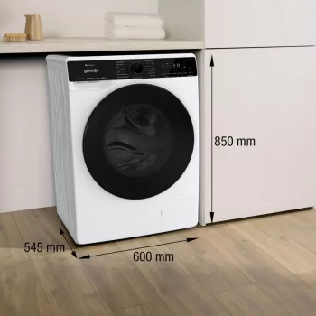 Gorenje WPNA84A2TS veļas mazgājamā mašīna ar priekšējo ielādi 8 kg 1400 apgr./min Melna, Balta
