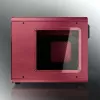 RAIJINTEK METIS PLUS Mini Tower PC korpuss sarkans — Mini-ITX, 1x 3,5 inch nodalījums, 4x 2,5 inch nodalījumi, 120 mm ventilatori