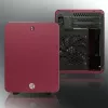 RAIJINTEK METIS PLUS Mini Tower PC korpuss sarkans — Mini-ITX, 1x 3,5 inch nodalījums, 4x 2,5 inch nodalījumi, 120 mm ventilatori