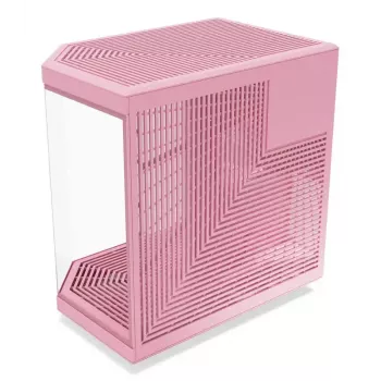 HYTE Y70 Milk Midi Tower PC korpuss, rozā — atbalsta 120/140 mm ventilatorus, 2,5 collu un 3,5 collu diskus, apakšējo barošanas bloku, 320×470×470 mm