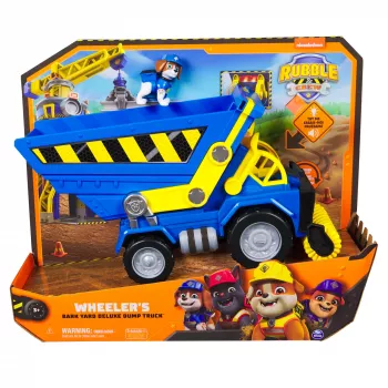 Rubble & Crew, Bark Yard luksusa pašizgāzējs ar gaismām, skaņām un Wheeler figūriņu, rotaļlieta bērniem no 3 gadu vecuma