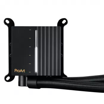 Universāls šķidruma dzesētājs ASUS ProArt LC 240, 120 mm ventilatori, melns, atbalsta LGA1700/AM5/AM4/115x/1200