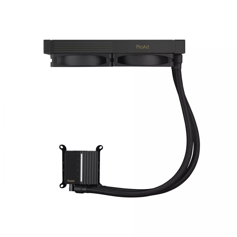 Universāls šķidruma dzesētājs ASUS ProArt LC 240, 120 mm ventilatori, melns, atbalsta LGA1700/AM5/AM4/115x/1200