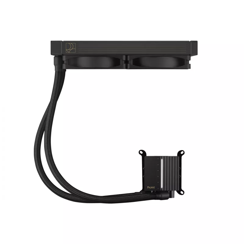 Universāls šķidruma dzesētājs ASUS ProArt LC 240, 120 mm ventilatori, melns, atbalsta LGA1700/AM5/AM4/115x/1200