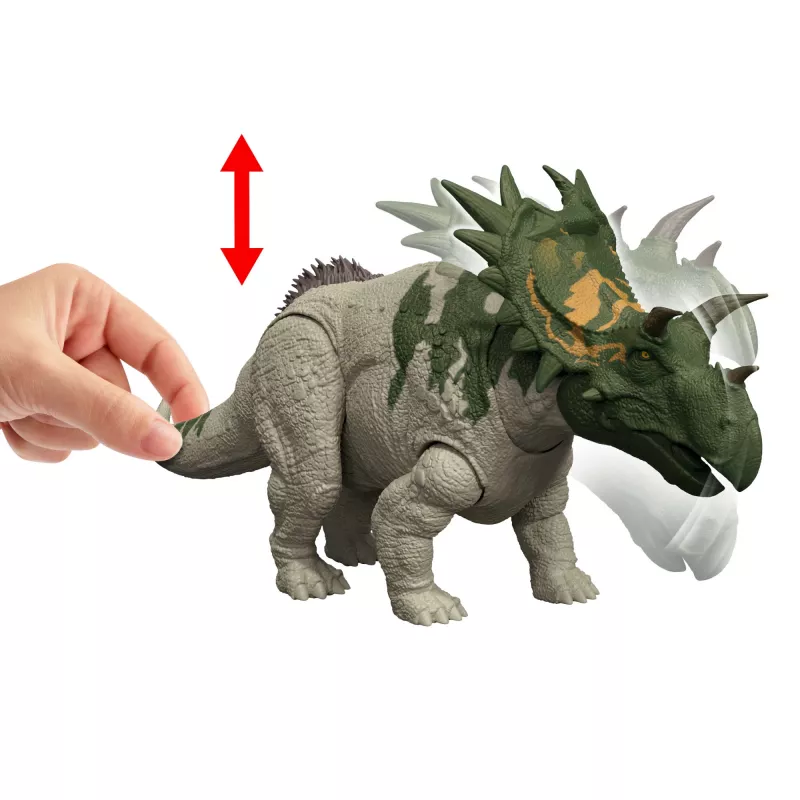 MATTEL Jurassic World Wild Roar Spiclypeus JGB89 — kolekcionējama dinozauru rotaļlieta