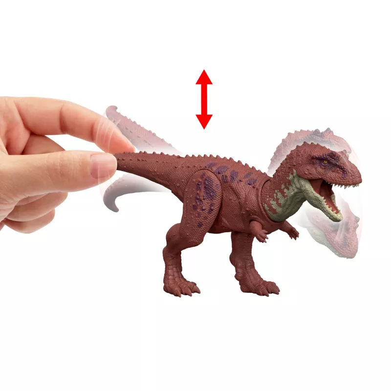 Jurassic World Rebirth Wild Roar Aucasaurus Dinozauru Rotaļlieta, Ar Asti Vadāms Uzbrukuma Kodums un Skaņa