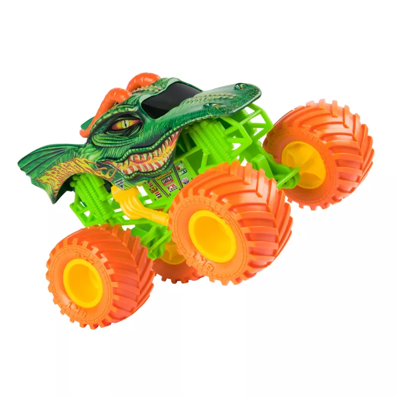 Monster Jam, oficiālais Dragon monstrkravas automobilis, kolekcionējams metāla modelis, mērogā 1:24, rotaļlietas zēniem un meitenēm no 3 gadu vecuma