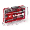 Forstner urbju komplekts Einhell-KWB 5 gab., sarkana/caurspīdīga, 1/4 collas kāts, M-CASE (MPN 706003)