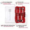 Forstner urbju komplekts Einhell-KWB 5 gab., sarkana/caurspīdīga, 1/4 collas kāts, M-CASE (MPN 706003)